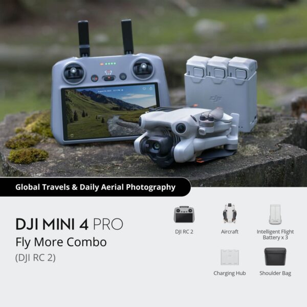 DJI Mini 4 Pro su RC2 fly more combo