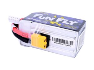 Tattu 1550mAh 4s 100C 14.8V FunFly lipo battery pack with XT60 Plug