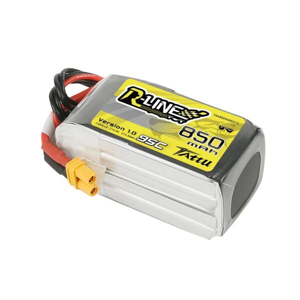 Tattu R-Line 850mAh 14.8V 4S1P 95C Lipo Battery Pack with XT30 Plug