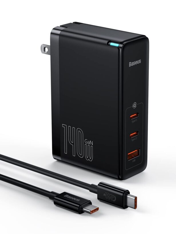BaseusGaN5 PRO 140W EU PRO Charger 2C+U Black