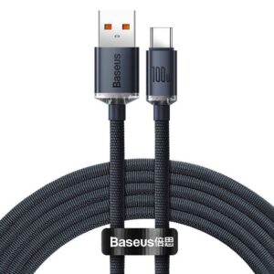 Baseus Crystal Shine 100W Cable USB-C - USB-C 1,2m Black