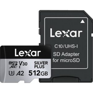 Lexar 512GB microSDXC Silver Plus (U3/A2/V30) Card