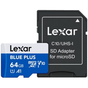 Lexar microSD Blue Plus with Adapter 64GB