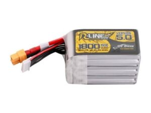 Tattu R-Line Version 5.0 1800mAh 22.2V 150C 6S Lipo Battery Pack with XT60 Plug