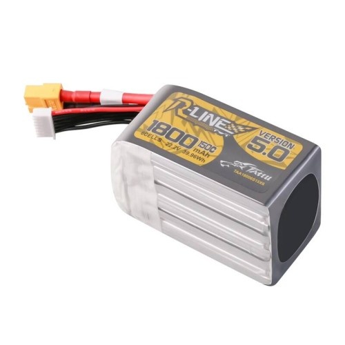 Tattu R-Line Version 5.0 1800mAh 22.2V 150C 6S Lipo Battery Pack with XT60 Plug