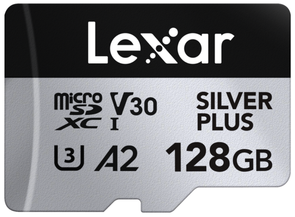"Lexar microSDXC Silver Plus 1066x UHS-I/U3/A2/4K R205/W150 (V30)" 128 GB