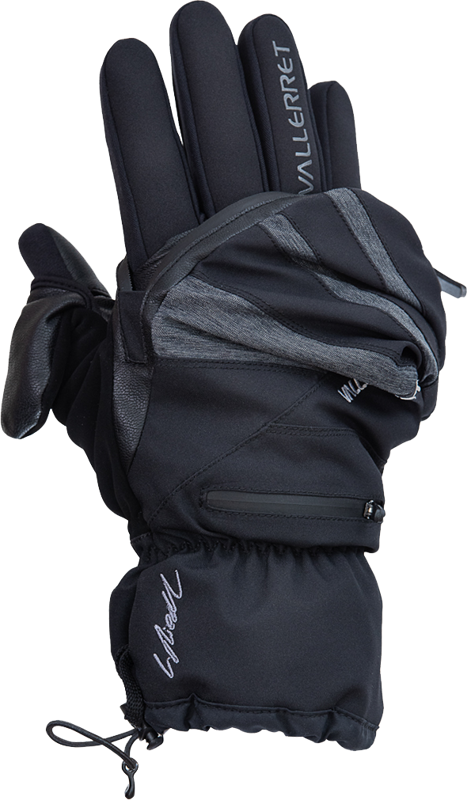 Vallerret Skadi pirštinė su užtrauktuku LRS: Black XL