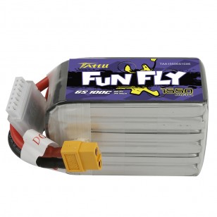 "Tattu Funfly" serijos 1550 mAh 22,2 V 100C 6S1P lipo akumuliatorių paketas su XT60 kištuku