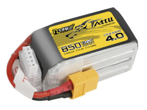 "Tattu R-Line" 4.0 850mAh 14,8 V 4S1P 130C lipo akumuliatorių paketas su XT-30 kištuku