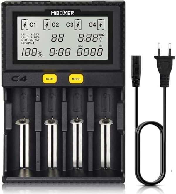 "MiBoxer C4" universalus akumuliatoriaus įkroviklis (18650)