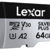 "Lexar microSDXC Silver Silver Plus 1066x UHS-I/U3/A2/4K R205/W150 (V30) 64GB