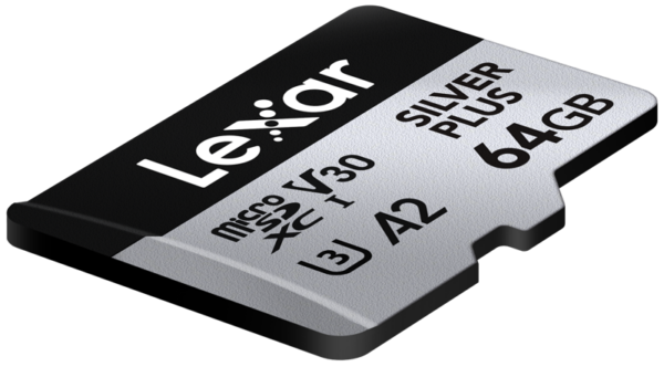 "Lexar microSDXC Silver Silver Plus 1066x UHS-I/U3/A2/4K R205/W150 (V30) 64GB