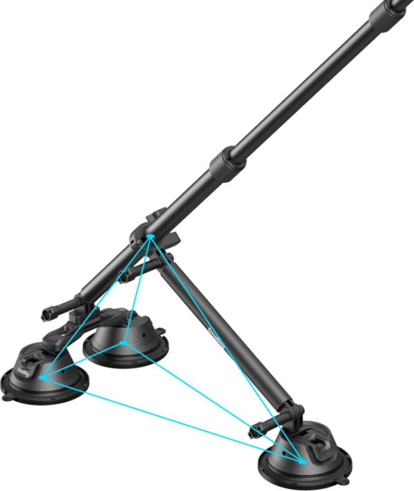 "SmallRig 4380" fotoaparato siurbtuko automobilinio laikiklio rinkinys, skirtas panoraminiam fotografavimui