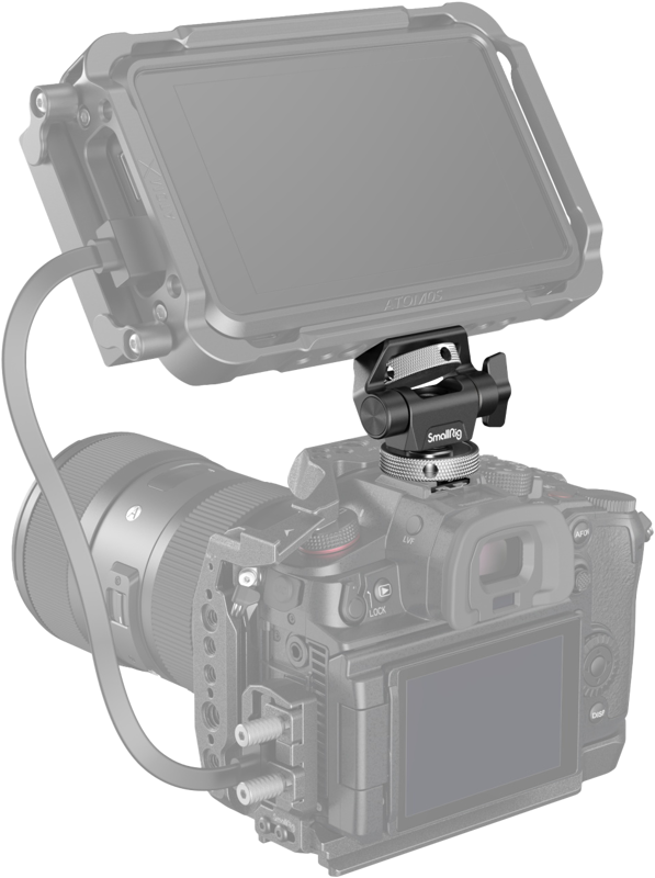 "SmallRig 2905" pasukamas ir pakreipiamas reguliuojamas monitoriaus laikiklis "Cold Shoe-Mount