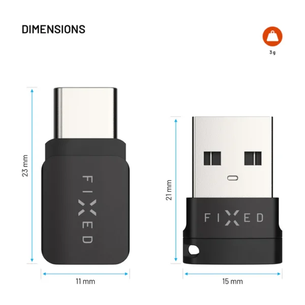 FIXED Duomenų blokatorius 2in1, juodas