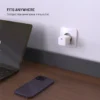 FIXED Mini USB-C GaN įkroviklis 65 W, baltos spalvos