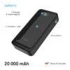FIXED Powerbank Zen2 20, PD 20W, 20 000 mAh, juoda