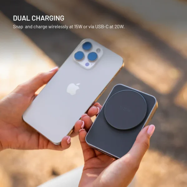 FIXED Powerbank MagZen 5 stovas, 5000 mAh, pilkos spalvos