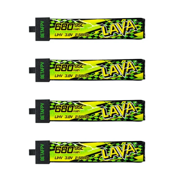 BetaFPV LAVA serijos 1S baterija II 680mAh 95C (4 vnt.)
