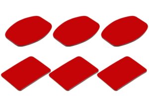 PULUZ 3 plokšti lipnūs padėkliukai + 3 lenkti lipnūs padėkliukai "GoPro", "Insta360", DJI ir kitoms veiksmo kameroms