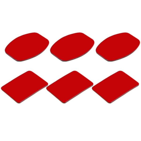 PULUZ 3 plokšti lipnūs padėkliukai + 3 lenkti lipnūs padėkliukai "GoPro", "Insta360", DJI ir kitoms veiksmo kameroms