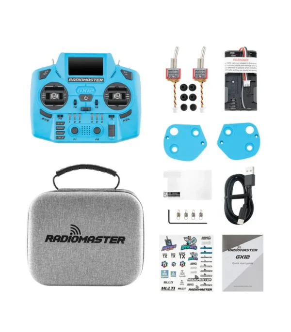 "Radiomaster GX12" dviejų dažnių radijo valdiklis, pilkos spalvos