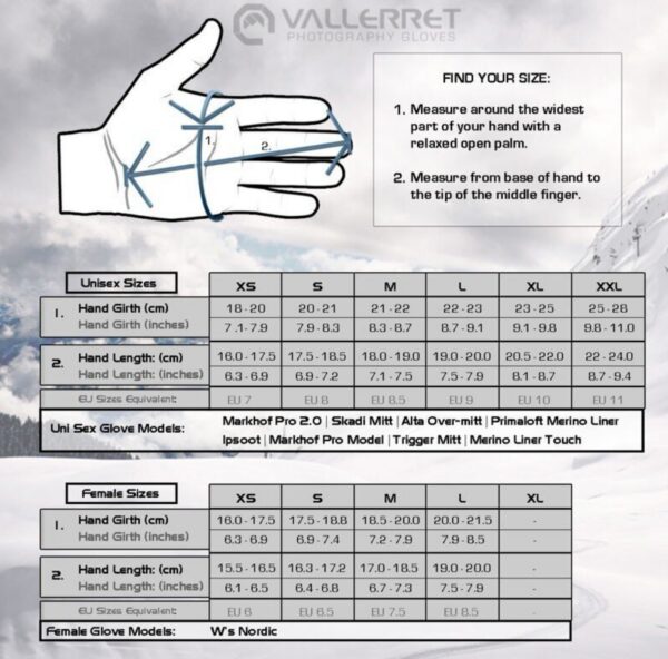 Vallerret Urbex fotografijos pirštinės Brown XL