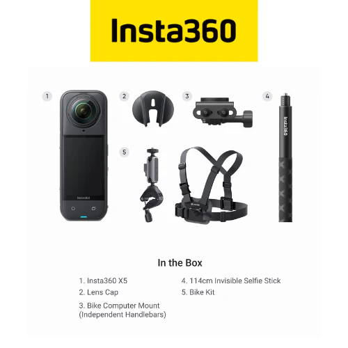 "Insta360 X5" dviračių sporto rinkinys