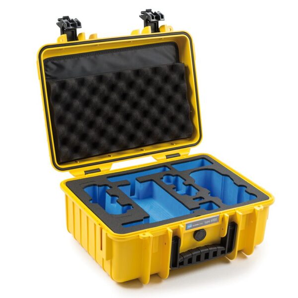 BW lauko dėklai 4000 tipo, skirti DJI Air 2S + Mavic Air 2 Fly More Combo (įkrovimo dėkle), geltonos spalvos