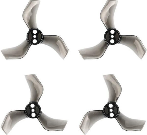 40 mm 3 menčių "Whoop" sraigtai (1,5 mm veleno skylė) (4 vnt.) - skaidriai juodi