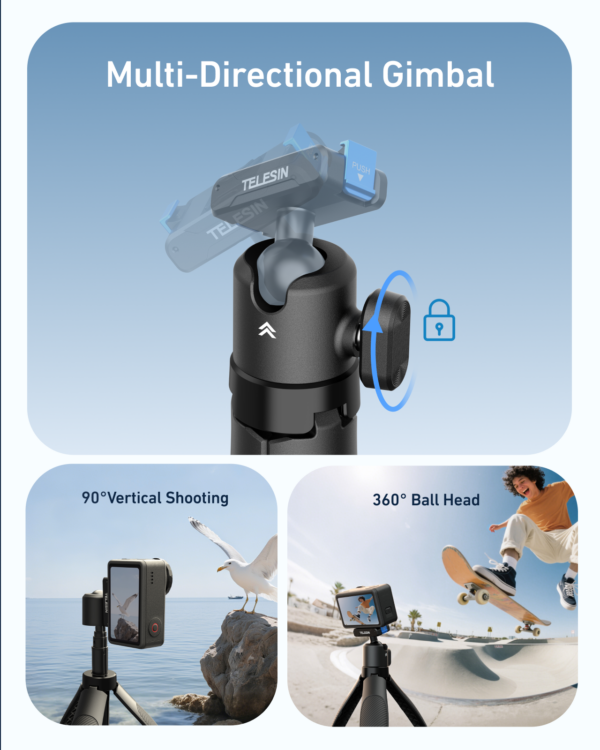 Telesin Quick-Release Selfie Stick Telesin DJI Action