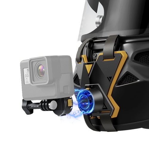 Puluz Magnetic Quick Release Motorcycle Helmet Chin Strap Mount (Black)