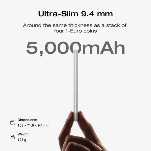 "EcoFlow RAPID Mag Power Bank" (5000 mAh, 7,5 W, magnetinis įkrovimas)