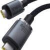 "Baseus Crystal Shine" USB-C ir USB-C kabelis, 100 W, 1,5 m, 20 Gb/s, juodas