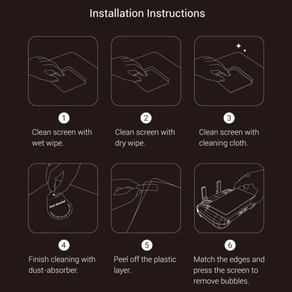 SmallRig 6112 HD ekrano apsaugų rinkinys DJI RC Pro 2