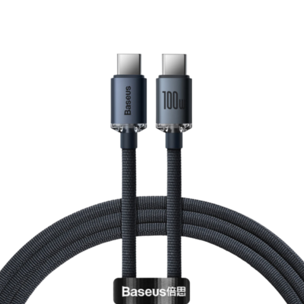 Baseus Crystal Shine 100W Cable USB-C - USB-C 1,2m Black