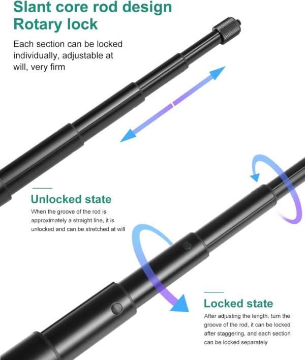 Puluz Rotary Handle 110cm Selfie Stick