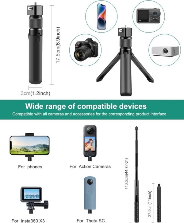 Puluz Rotary Handle 110cm Selfie Stick