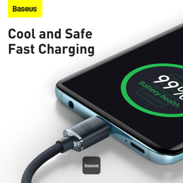 Baseus Crystal Shine 100W Cable USB-C - USB-C 1,2m Black