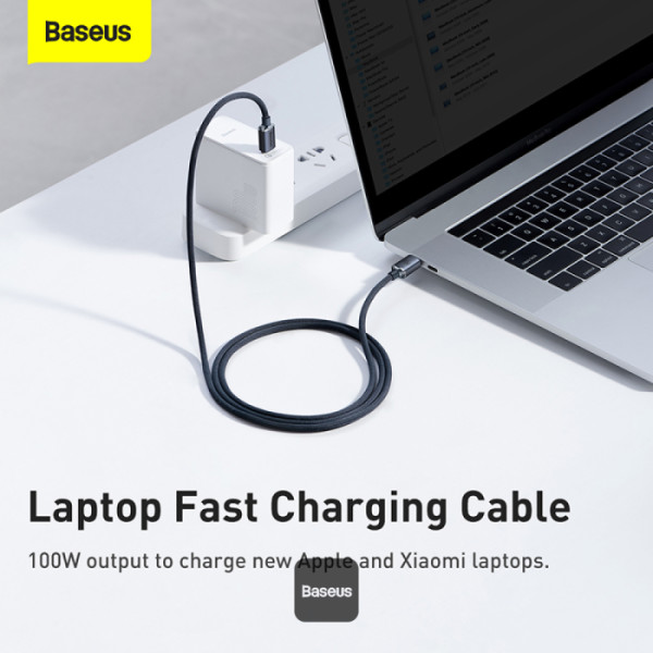 Baseus Crystal Shine 100W Cable USB-C - USB-C 1,2m Black