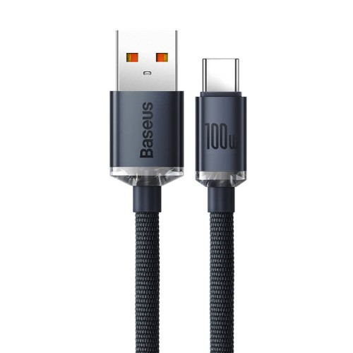 Baseus Crystal Shine Cable USB to USB-C 100W 1.2m Black