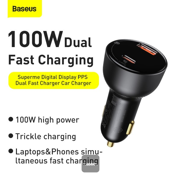 Baseus Superme Car Charger 100W + cable