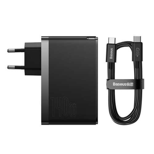 Baseus GaN5 PRO 140W EU PRO Charger 2C+U Black