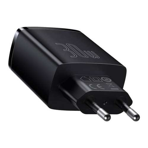 Baseus Compact Quick Charger 2U+C 30W (Black)