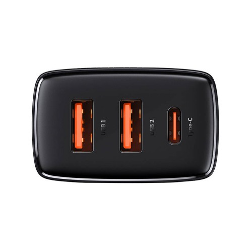 Baseus Compact Quick Charger 2U+C 30W (Black)