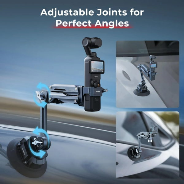 SmallRig 5507 Shock Absorber Support with Electronic Suction Cup for Osmo Pocket 3 / HERO13 and more