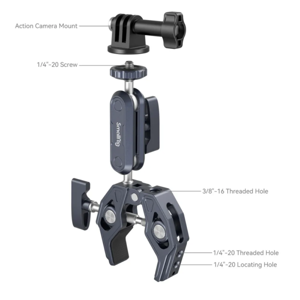 SmallRig 3757 Crab-Shaped Clamp with Ballhead Magic Arm