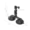 SmallRig 3566 Suction Cup Portable Dual with Camera Mount SC-2K