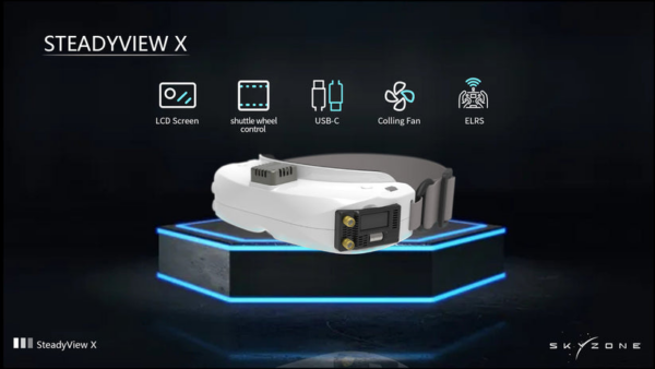 Skyzone Steadyview X 5.8G receiver with IPS