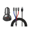 Baseus Digital Display Dual USB 4.8A Car Charger 2m
